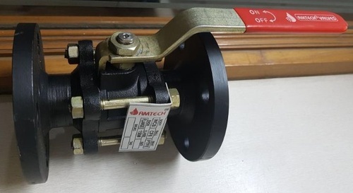 Cast Steel Carbon Steel Ball Valves Three, Model: AMTECH, Size: 15 Nb To 300 Nb (1/2