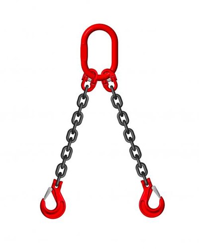 Alloy Steel Black Chain Sling - 2 Leg, Chain Grade: 80