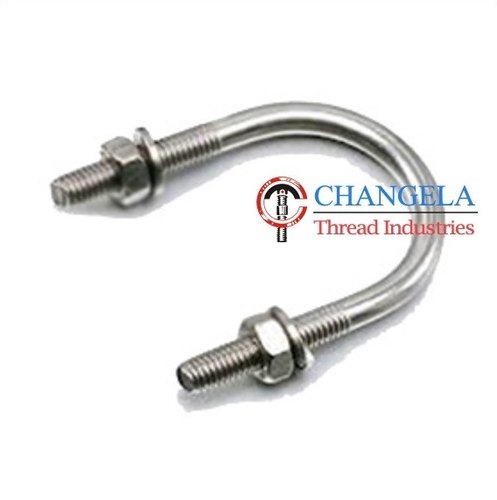 White MS Changela U Bolt, For Commercial, Size: 0.50 Inch - 15mm