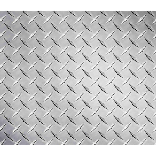 310 Stainless Steel Rectangular Chequered Plate, Thickness: 3-4 mm