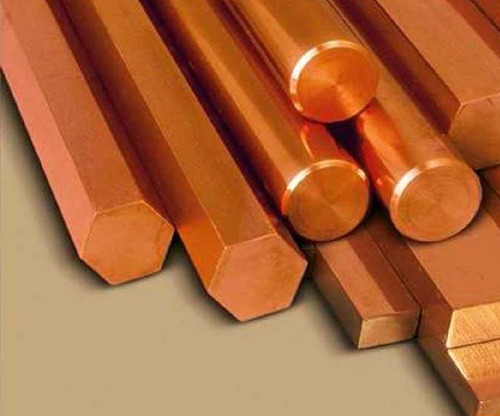 10mm to 100mm Copper Hexagonal Bar, Unit Length: 3 m