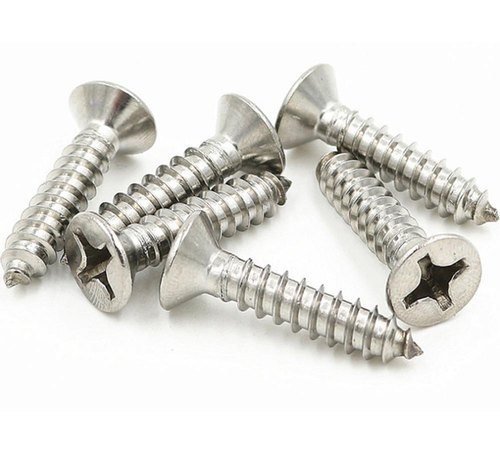 Silver Flat Head Self Tapping Screw