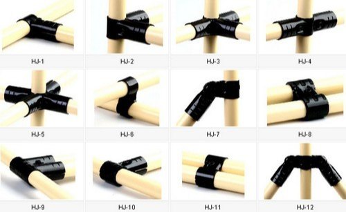 Black & Silver Clamp- Metal Joints, For Structure Pipe