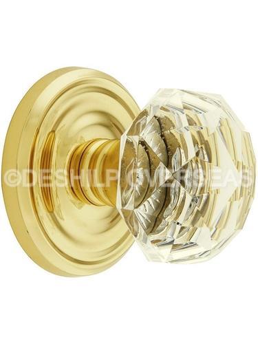 Glass Metal Clear Knob