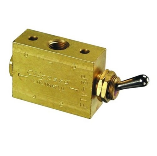 Clippard FTV-3P 3-Way Toggle Valve, Size: 1/8 inch NPT