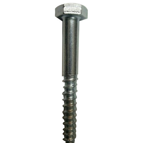 Mild Steel Polished Hex Coach Screw