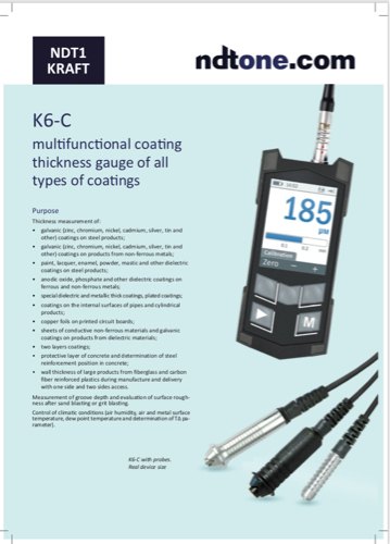 NDT1 Kraft Ltd and Czech Republic Coating Thickness Gauge