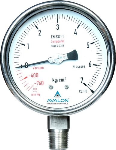 Dulux Analog Compound Pressure Gauge, For Industrial
