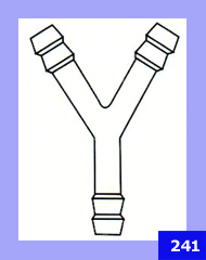 Transparent KI-241 Connection Tubes Y Shape, For Chemical Laboratory