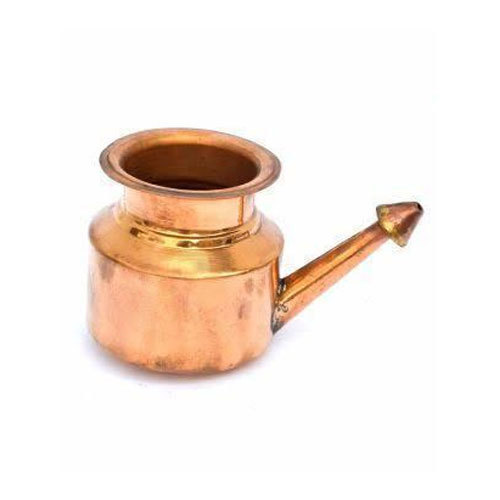 Plain Copper Neti Lota, For Home, Temple, Capacity: 200-300 Ml