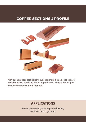 Copper Section for Industrial, Grade: ETP Grade