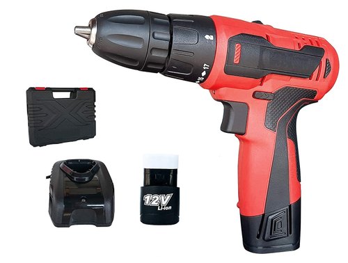 Cordless Rechargeable Drill Driver, 12V Single Battery Drilling Machine