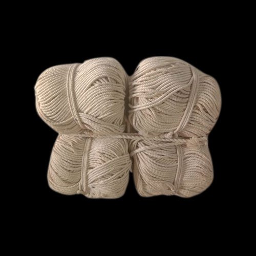 White Cotton Braided Rope, for Handicraft, Diameter: 5 Mm