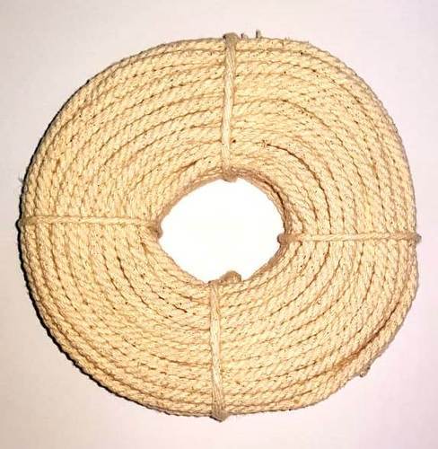 White 1-10 mm Cotton Braided Ropes