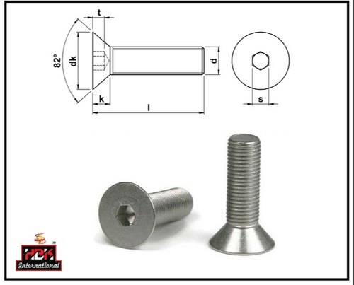 Mild Steel Round Counter Sunk Screws