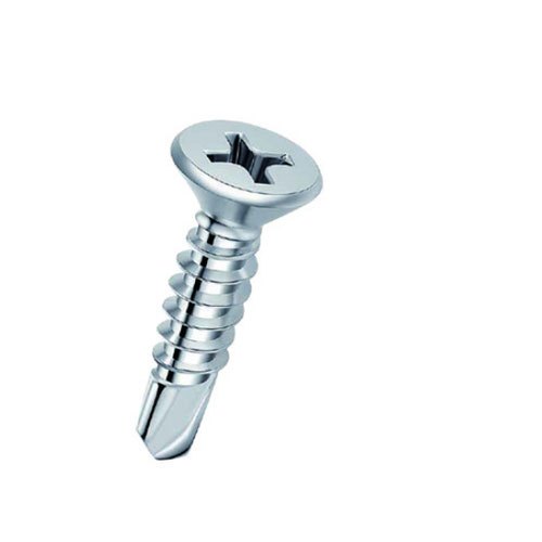 Stainless Steel Polished Countersunk Head Self Drilling Screw, For Construction, Size: 10 Mm