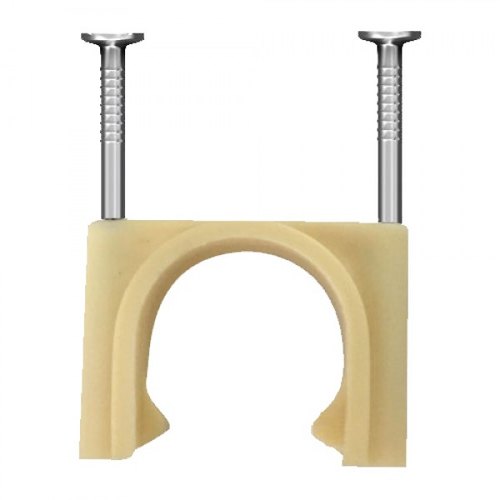 Cream CPVC Double Nail Cable Clip, Packaging Type: Box, Packaging Size: 100 pieces/packet