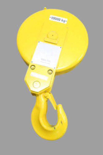 Yellow & Blue En-3 Crane Hook Bottom Block, Powder Coated, Max Load Capacity: 43Tn