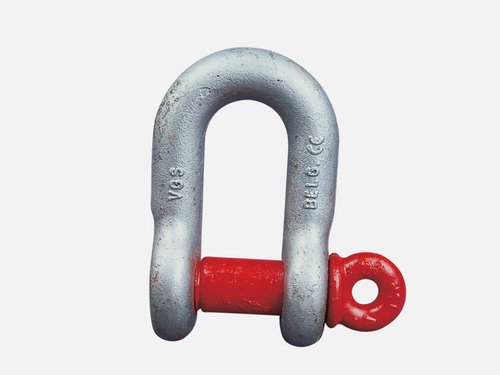 Silver Red Crosby D Shackle