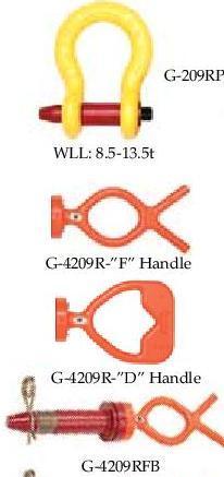 Yellow Carbon Alloy Steel Crosby G 209 RP Subsea Shackles F Style Handles