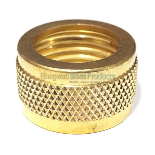 Plumbit Cross Knurled Brass Nut, Grade: CW614N