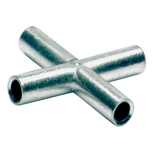 Polished Aluminum and Copper Cross Type Connectors, For Electrical Industry, Female