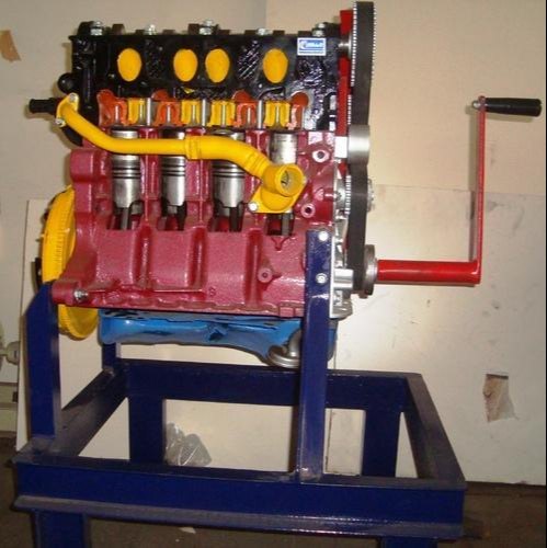 Cut Section Model Of Actual Multi Cylinder Four Stroke Diesel Engine apparatus