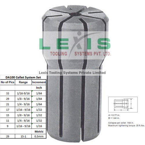 Lexis DA 100 Collet Systems, For Industrial