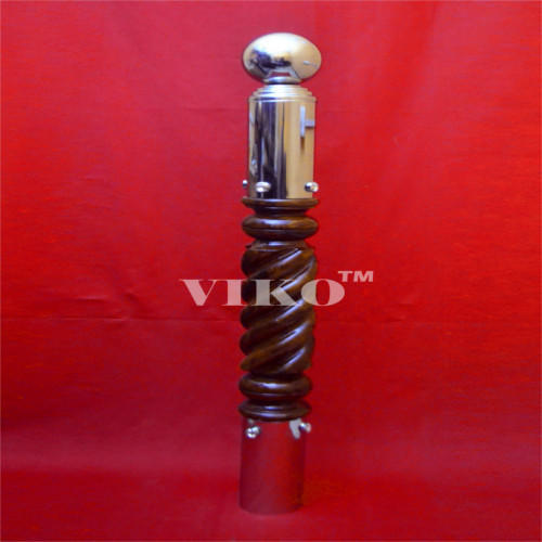 Modular Designer Stainless Steel Wooden Railing Pillar, Material Grade: Ss 202