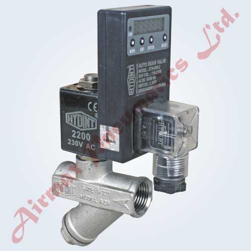 Hydint ASTM A351 Gr. CF8 Auto Drain Valve With Electrical Digital Adjustable Timer