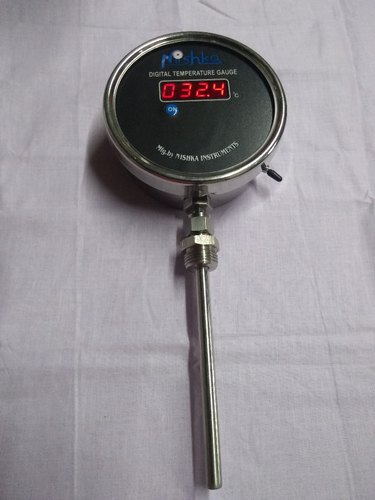 NISHKA Stainless Steel Digital Temperature Gauge, For Air