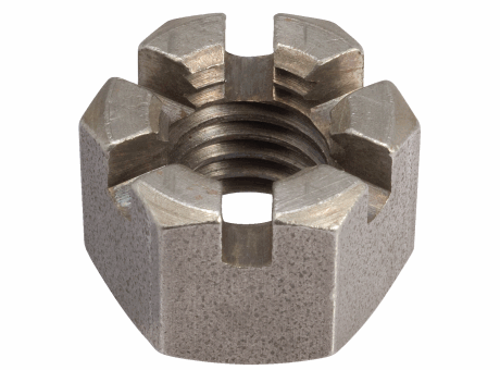Dutux DIN 935 Brass Hex Slotted Nut