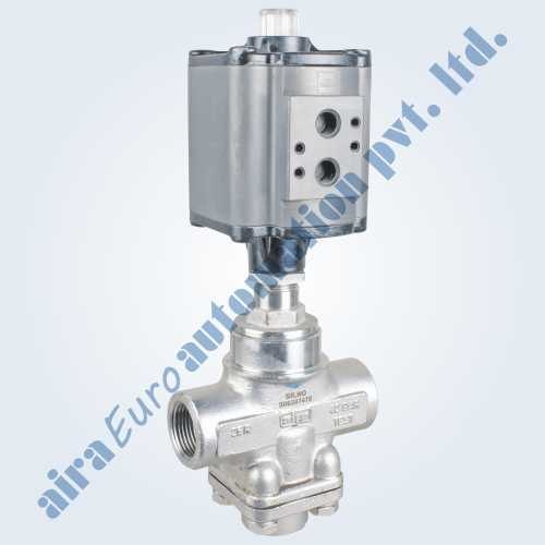 3/2 Way Aluminium Actuator Straight Type Mixing & Diverting High Pressure Control Valve