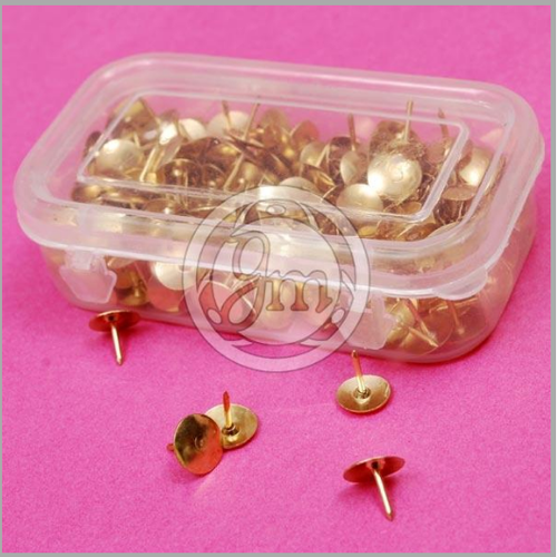Golden Round Drawing Pin, Box