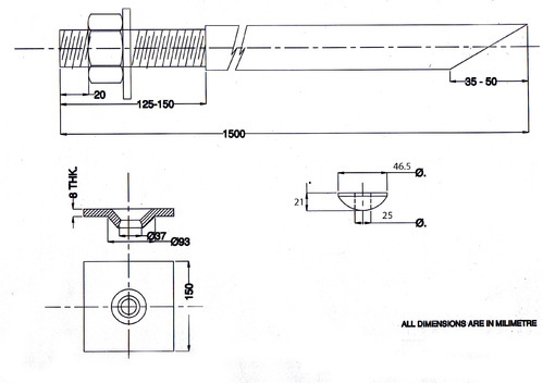 MIEPL Rock Bolts, Size: 1500L and 22mm dia