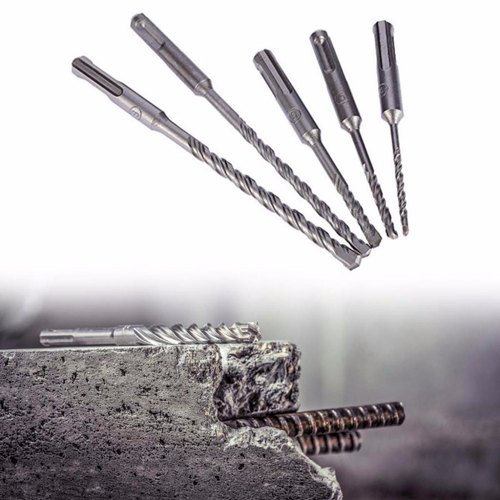 Drill Accessories 5 Pcs Rotary Hammer Drill Bit Carbide Tipped Masonry Drills for Tile, Concrete, Br