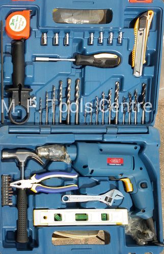 Drill Machine Impact With Hand Tools Kit In PVC Suitcase