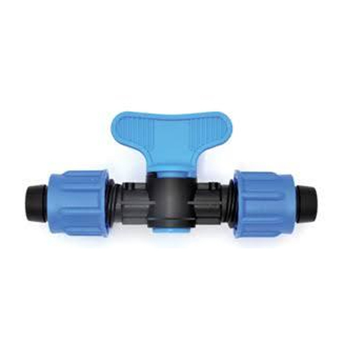 Plastic Drip Tape Couple Valve Blue On/off Valve