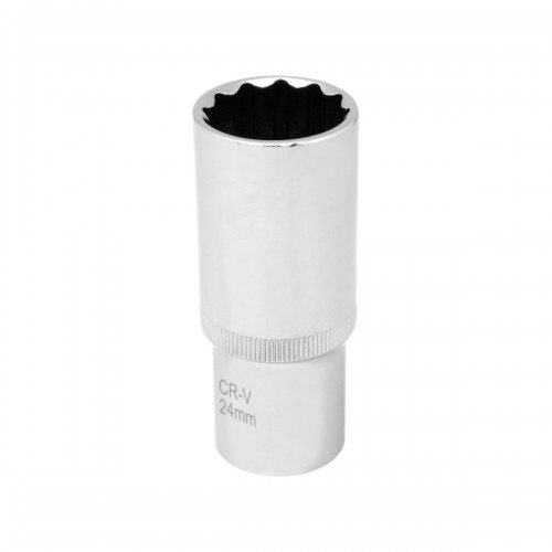 Carbon Steel Drive Hex Bi Hex Deep Socket, Size: 8 To 24 mm