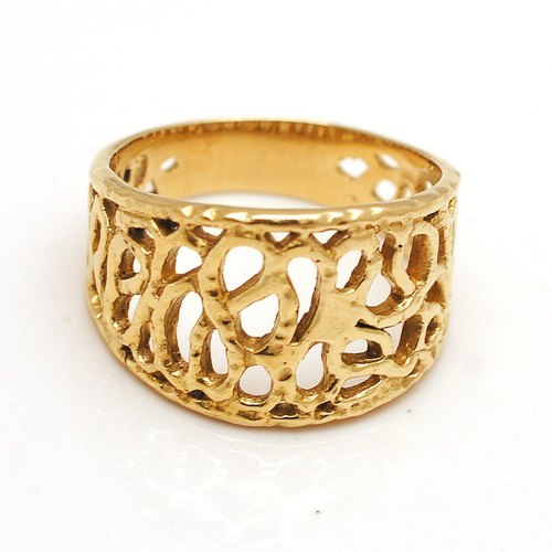 Gold Brass Ring, Size: 6 To 10