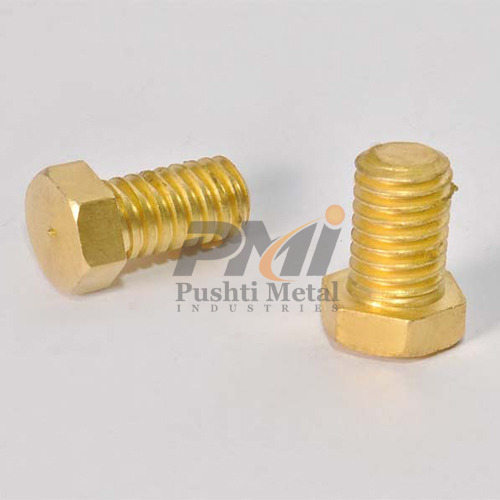 Hexagonal Hex Head Brass Bolt