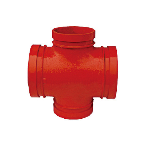 Arham Red Ductile Iron Grooved Reducing Cross for Structure Pipe