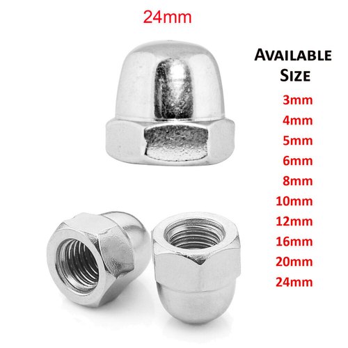 Supreme Glossy Bright Dome Nut, Packaging Type: 100pcs
