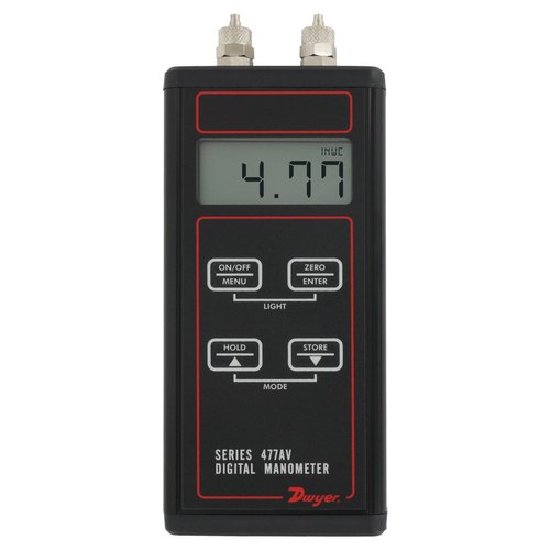 Dwyer 477AV-1 Handheld Digital Manometer, 0 To 20 In W.c