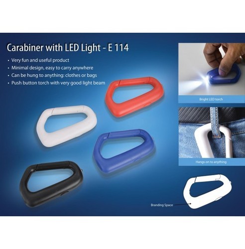 E - 114 Carbiner with LED Light (with Battery)