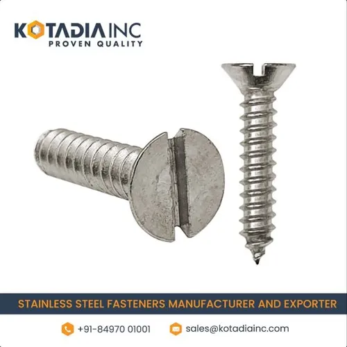Stainless Steel Slotted CSK Self Tapping Screws
