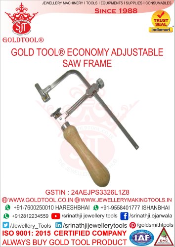 SJT Stainless Steel Economy Adjustable Saw Frame, For Cutting