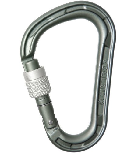 Grey Alloy Edelrid HMS Strike Screw Carabiner, Size: Big