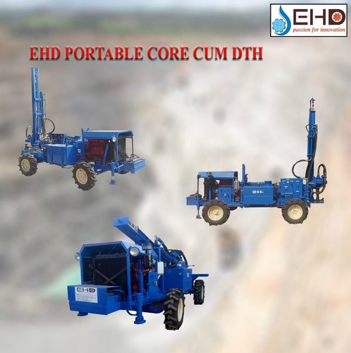 EHD Portable Core Cum DTH Drilling Rig Machine, For Mining