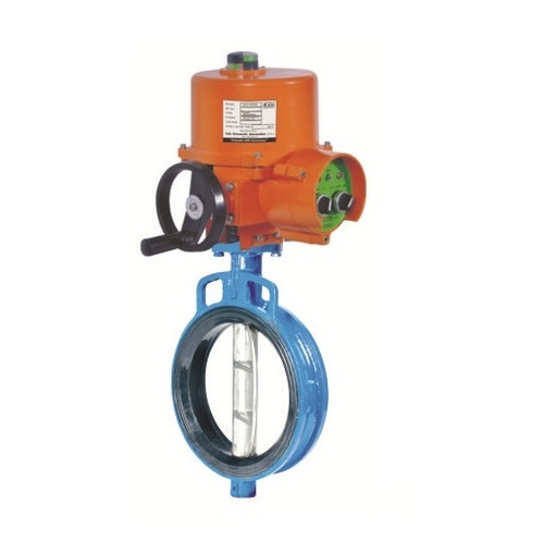 CAIR SS Electrical Actuator Operated Rubber Lined Wafer Type Butterfly Valve, SDF